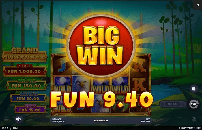 3 Apex Treasures - vincita elevata in Hold & Win